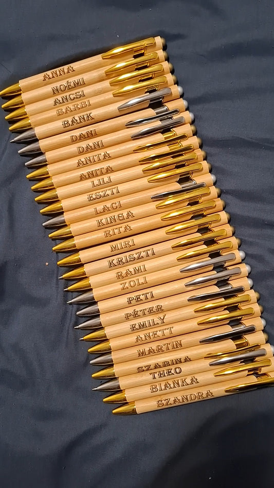 Egyedi gravírozott bambusz toll